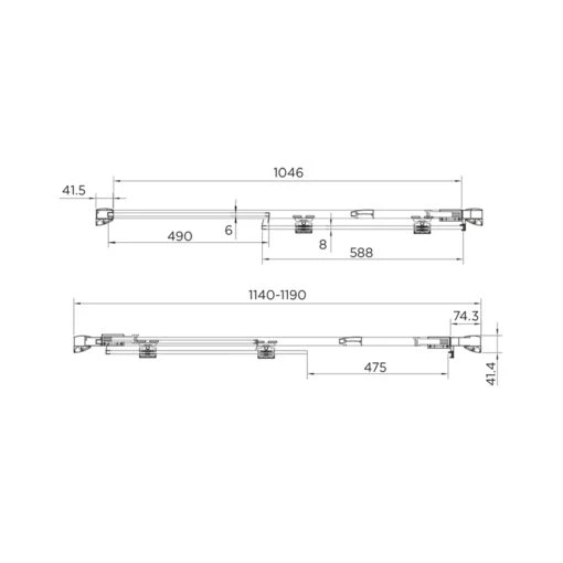 Aquadart Venturi 8 Sliding Shower Door 1200mm - Image 2