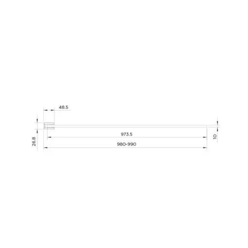 Aquadart 10mm 1000mm Wetroom Panel Clear Glass - Image 2