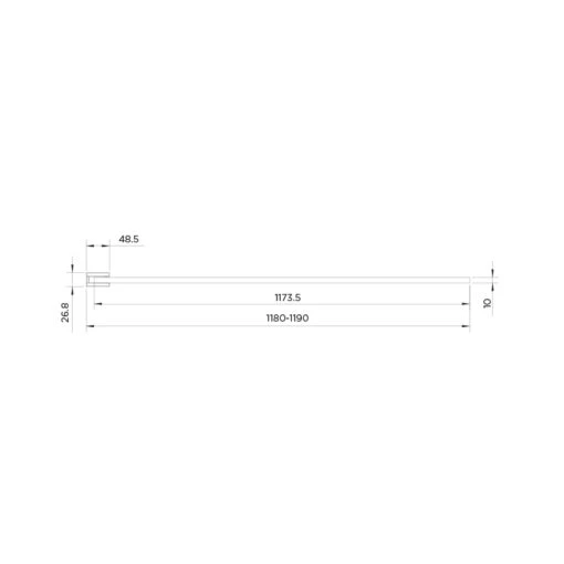 Aquadart 10mm 1200mm Wetroom Panel Clear Glass - Image 2