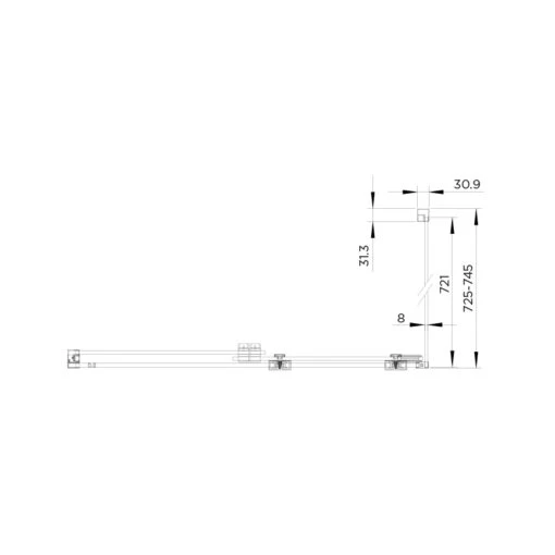 Aquadart Rolla 8 Side Panel 760mm - Image 2