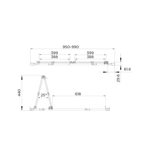 Aquadart Venturi 6 Bifold Shower Door 1000mm - Image 2
