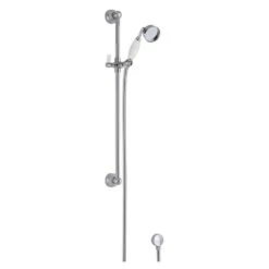 Bayswater Slider Rail Kit With White Ceramic Handset