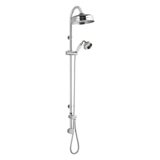 Bayswater Rigid Riser Kit With White Ceramic Handset