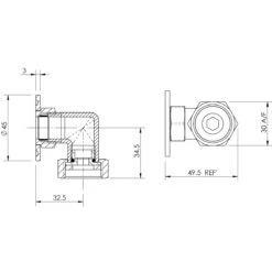 Bayswater Back To Wall Shower Elbow -Bathroom Shower Shop bayswater bays381 2