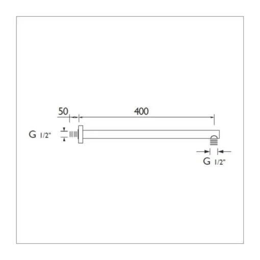 Bristan Shower Wall Arm Round - Image 2