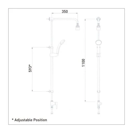Bristan DocM Rigid/Flexi Kit With Diverter - Image 2