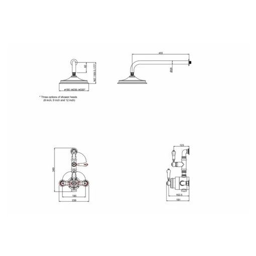 Burlington Stour Exposed Thermostatic Shower With 6″ Rose - Image 2