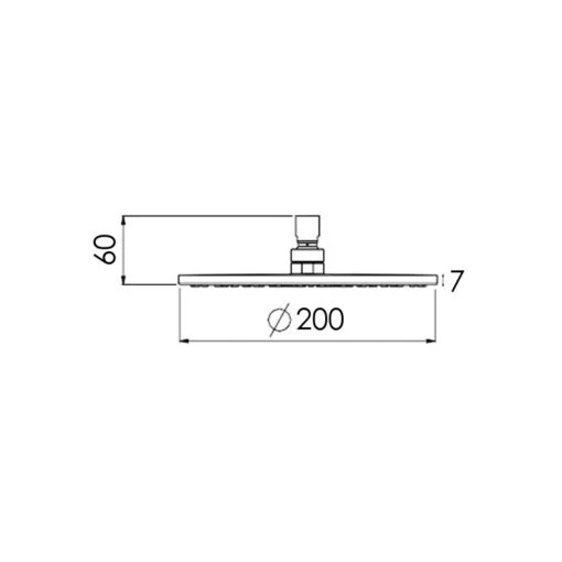 Cifial Streamline Round 200mm Shower Head - Image 2