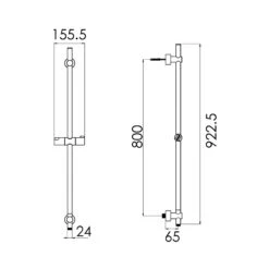 Cifial Technovation Integral 900mm Slider Bar Chrome -Bathroom Shower Shop cifial 34508th 2