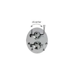 Cifial Brookhaven Lever Thermostatic Valve With Diverter Chrome