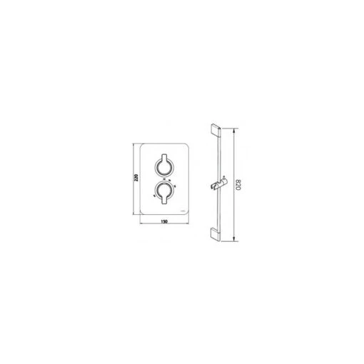 Cifial Coule Thermostatic Flexi Shower Kit Chrome - Image 2