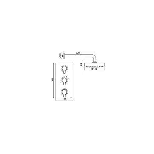 Cifial Coule Thermostatic Wetroom Kit Chrome - Image 2
