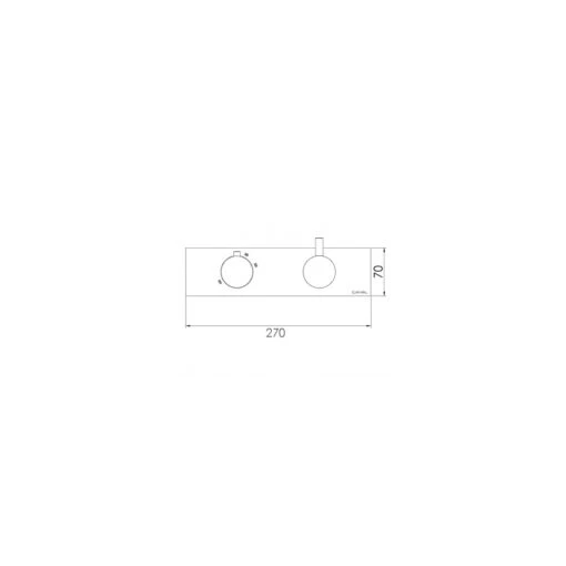 Cifial Slim Techno Landscape Shower Valve, 2 Outlets - Image 2