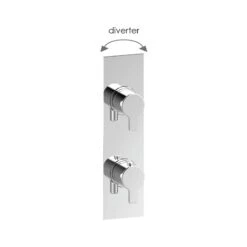 Cifial Coule Slim Vertical Shower Valve With Diverter, 2 Outlets