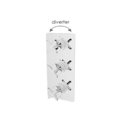Cifial Texa Thermostatic Valve With Diverter, 3 Outlets
