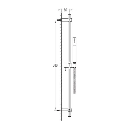 Flova Annecy Slide Rail Set With Handset & Hose - Image 2