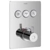 Flova Levo Concealed Thermostatic GoClick 3 Outlet Trim Square -Bathroom Shower Shop flova lvtgo3trim sq