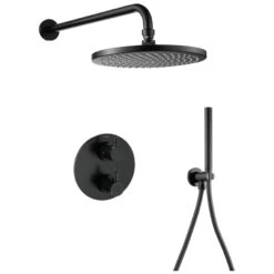 Flova Levo 2 Way Shower Set Round Matt Black