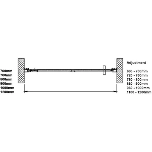 Frontline Aquaglass Purity 800mm Hinged Pivot Door - Image 2