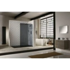 Frontline Aquaglass 900mm Walk-In Front Panel Tinted Glass