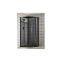Frontline Aquaglass Sphere 1000x800mm 1 Door Quadrant Smoked Glass Right