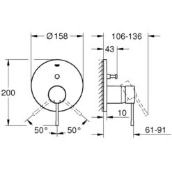 Grohe Essence Single-Lever Mixer With 2 Way Diverter Cool Sunrise -Bathroom Shower Shop grohe 24058gl1 2