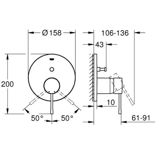 Grohe Essence Single-Lever Mixer With 2 Way Diverter Cool Sunrise - Image 2