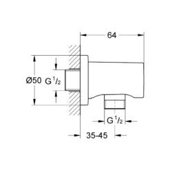 Grohe Rainshower Shower Outlet Elbow 27057 Brushed Nickel -Bathroom Shower Shop grohe 27057en0 2