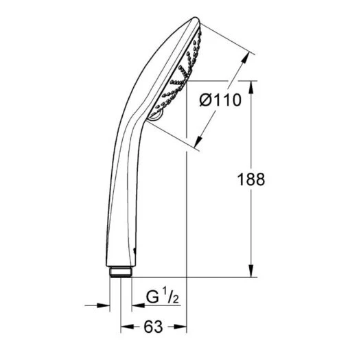 Grohe Euphoria Hand Shower 3 Sprays 27221 - Image 2