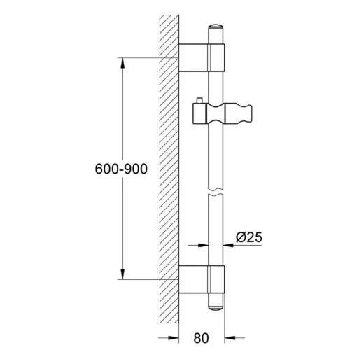 Grohe Power&Soul Shower Rail 900mm 27785 - Image 2