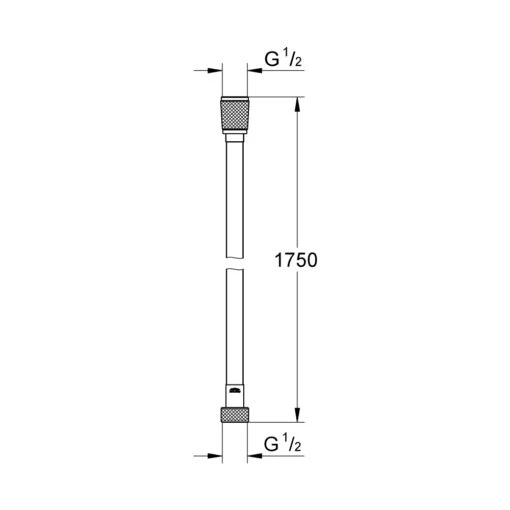 Grohe Shower Hose 1750mm 28388 Hard Graphite - Image 2