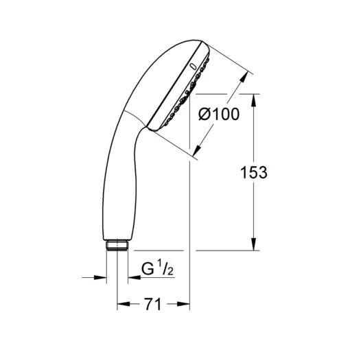 Grohe Tempesta 100 Hand Shower 4 Sprays 28578 Chrome - Image 2
