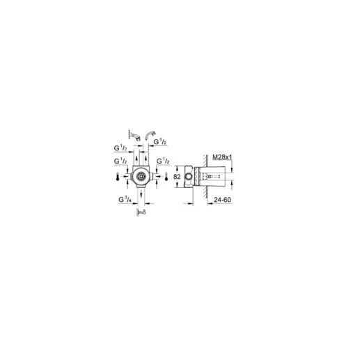 Grohe 5-Way Diverter Concealed Body 29708 - Image 2