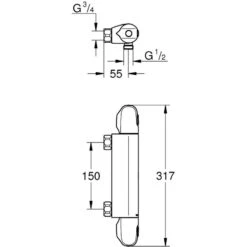 Grohe Grohtherm 1000 Thermostatic Shower Mixer 1/2″ 34146 Chrome -Bathroom Shower Shop grohe 34146003 2