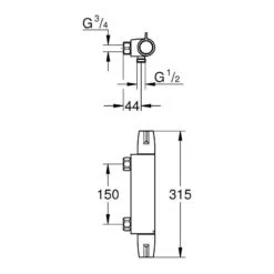 Grohe Grohtherm Thermostatic Shower Mixer 34681 -Bathroom Shower Shop grohe 34681000 3