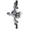 Hudson Reed Black Topaz Triple Exposed Shower Valve -Bathroom Shower Shop hudson reed btsvt102