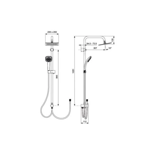 Ideal Standard Idealrain Cube Dual Rainshower M1 A5862 - Image 2