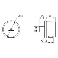 Ideal Standard Idealrain Round Wall Elbow BC808 -Bathroom Shower Shop ideal standard bc808aa 2