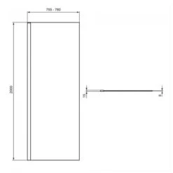 Ideal Standard I.Life Wetroom Screen 800mm 8mm Glass T4870 -Bathroom Shower Shop ideal standard t4870eo 3