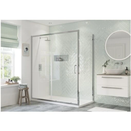 Refresh Dove Framed 1000mm Sliding Shower Door - Image 2