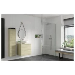 Refresh Wesley Wetroom Panel & Floor-to-Ceiling Pole 800mm