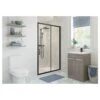Refresh Classique Framed Black 1500mm Sliding Shower Door -Bathroom Shower Shop iona ftdi104947