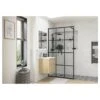 Refresh Wesley Black Framed Wetroom Panel 1200mm -Bathroom Shower Shop iona ftdi96131