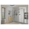 Refresh Wesley Black Profile Wetroom Side Panel 800mm -Bathroom Shower Shop iona ftdi96136
