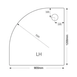 Just Trays Ultracast 1200x900mm LH Offset Quadrant Shower Tray -Bathroom Shower Shop just trays a1290lq100 2