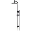 Meir Round Combination Shower Rail With 200mm Head Matte Black -Bathroom Shower Shop meir mz0704 r