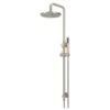 Meir Round Combination Shower Rail With 200mm Head Champagne -Bathroom Shower Shop meir mz0704 r ch
