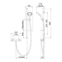 Methven Aio Aurajet Cool Touch Bar Mixer Shower Kit Chrome -Bathroom Shower Shop methven aoctscpuk 2