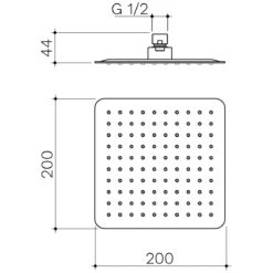 Methven Rain Shower Head 200mm Round -Bathroom Shower Shop methven heah10cp 2
