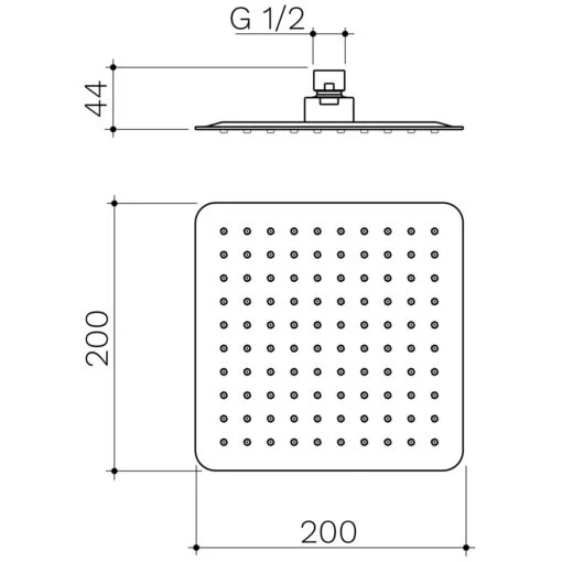 Methven Rain Shower Head 200mm Round - Image 2